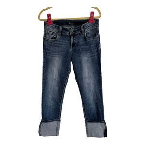 Kut from the Kloth‎ Jeans Women's Size 2 Cameron Cuffed Straight-Leg Ankle Blue